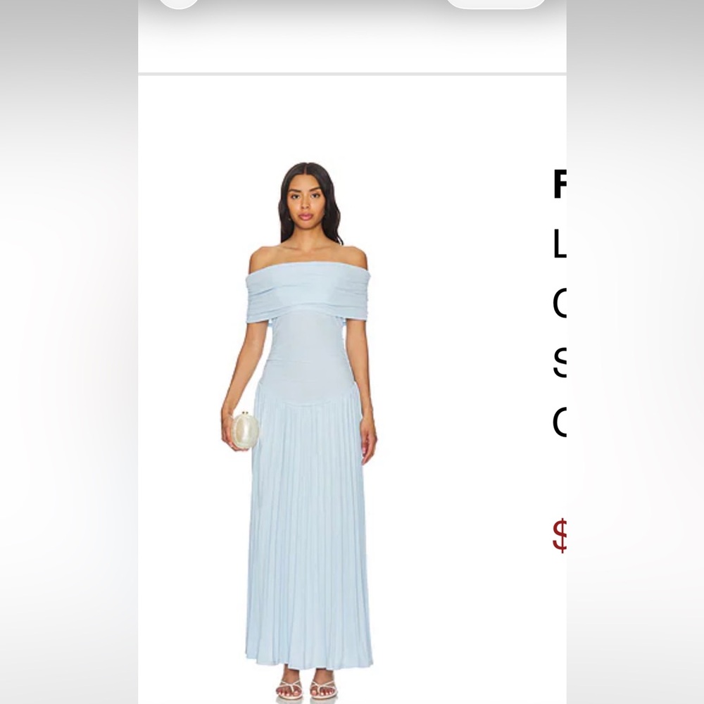 Elegant Off-Shoulder Light Blue Maxi Dress